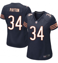 Women's Nike Chicago Bears #34 Walter Payton Game Navy Blue Team Color NFL Jersey