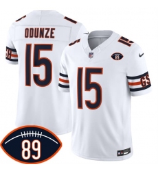 Men's Chicago Bears #15 Rome Odunze White 2026 F.U.S.E. With Mike Ditka 89 Vapor Untouchable Limited Football Stitched Jersey