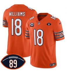 Men's Chicago Bears #18 Caleb Williams Orange 2026 With Mike Ditka 89 And With 3-star C Vapor Untouchable Limited Football Stitched Jersey