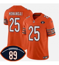 Men's Chicago Bears #25 Kyle Monangai Orange 2026 F.U.S.E. With Mike Ditka 89 Vapor Untouchable Limited Football Stitched Jersey