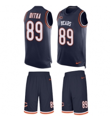 Men's Nike Chicago Bears #89 Mike Ditka Limited Navy Blue Tank Top Suit NFL Jersey