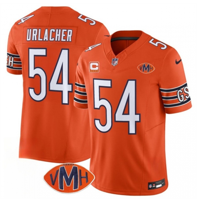 Men's Chicago Bears #54 Brian Urlacher Orange 2025 F.U.S.E. With 4-Star C VMH Vapor Untouchable Limited Football Stitched Jersey