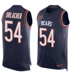 Men's Nike Chicago Bears #54 Brian Urlacher Limited Navy Blue Player Name & Number Tank Top NFL Jersey