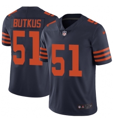 Men's Nike Chicago Bears #51 Dick Butkus Navy Blue Alternate Vapor Untouchable Limited Player NFL Jersey