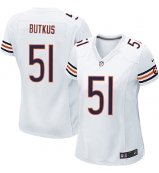 Women's Nike Chicago Bears #51 Dick Butkus Game White NFL Jersey