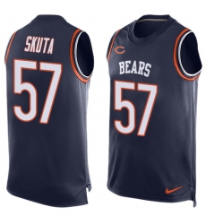 Men's Nike Chicago Bears #57 Dan Skuta Limited Navy Blue Player Name & Number Tank Top NFL Jersey