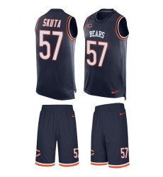 Men's Nike Chicago Bears #57 Dan Skuta Limited Navy Blue Tank Top Suit NFL Jersey