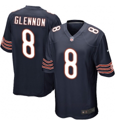 Men's Nike Chicago Bears #8 Mike Glennon Game Navy Blue Team Color NFL Jersey