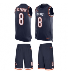 Men's Nike Chicago Bears #8 Mike Glennon Limited Navy Blue Tank Top Suit NFL Jersey