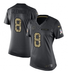 Women's Nike Chicago Bears #8 Mike Glennon Limited Black 2016 Salute to Service NFL Jersey