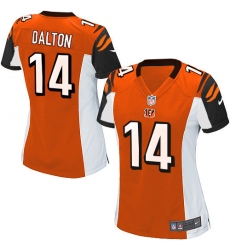 Women's Nike Cincinnati Bengals #14 Andy Dalton Game Orange Alternate NFL Jersey