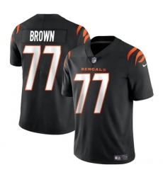 Men's Cincinnati Bengals #77 Trent Brown Black Vapor Untouchable Limited Stitched Jersey