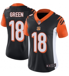 Women's Nike Cincinnati Bengals #18 A.J. Green Elite Black Team Color NFL Jersey