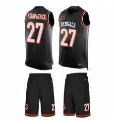Men's Nike Cincinnati Bengals #27 Dre Kirkpatrick Limited Black Tank Top Suit NFL Jersey