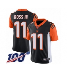 Youth Cincinnati Bengals #11 John Ross Black Team Color Vapor Untouchable Limited Player 100th Season Football Jersey