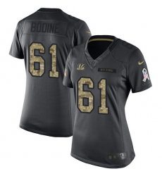 Women's Nike Cincinnati Bengals #61 Russell Bodine Limited Black 2016 Salute to Service NFL Jersey