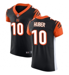 Men's Nike Cincinnati Bengals #10 Kevin Huber Black Team Color Vapor Untouchable Elite Player NFL Jersey