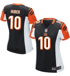 Women's Nike Cincinnati Bengals #10 Kevin Huber Game Black Team Color NFL Jersey