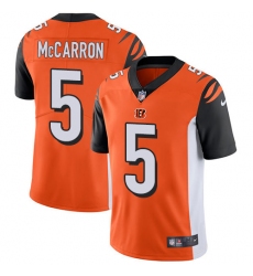 Youth Nike Cincinnati Bengals #5 AJ McCarron Elite Orange Alternate NFL Jersey