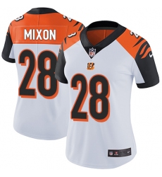 Women's Nike Cincinnati Bengals #28 Joe Mixon Elite White NFL Jersey
