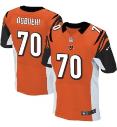 Men's Nike Cincinnati Bengals #70 Cedric Ogbuehi Elite Orange Alternate NFL Jersey