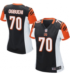 Women's Nike Cincinnati Bengals #70 Cedric Ogbuehi Game Black Team Color NFL Jersey