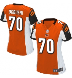 Women's Nike Cincinnati Bengals #70 Cedric Ogbuehi Game Orange Alternate NFL Jersey