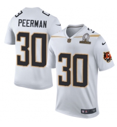 Men's Nike Cincinnati Bengals #30 Cedric Peerman Elite White Team Rice 2016 Pro Bowl NFL Jersey