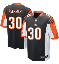 Men's Nike Cincinnati Bengals #30 Cedric Peerman Game Black Team Color NFL Jersey