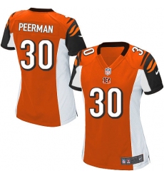 Women's Nike Cincinnati Bengals #30 Cedric Peerman Game Orange Alternate NFL Jersey