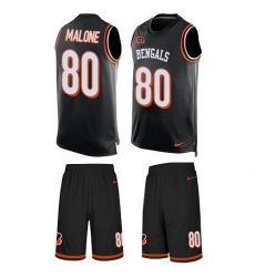 Men's Nike Cincinnati Bengals #80 Josh Malone Limited Black Tank Top Suit NFL Jersey
