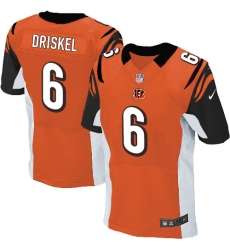 Men's Nike Cincinnati Bengals #6 Jeff Driskel Elite Orange Alternate NFL Jersey
