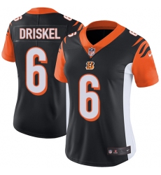 Women's Nike Cincinnati Bengals #6 Jeff Driskel Elite Black Team Color NFL Jersey