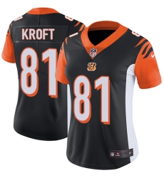 Women's Nike Cincinnati Bengals #81 Tyler Kroft Elite Black Team Color NFL Jersey