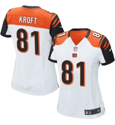 Women's Nike Cincinnati Bengals #81 Tyler Kroft Game White NFL Jersey