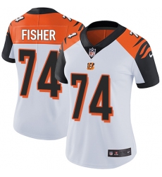 Women's Nike Cincinnati Bengals #74 Jake Fisher Elite White NFL Jersey