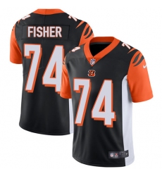 Youth Nike Cincinnati Bengals #74 Jake Fisher Elite Black Team Color NFL Jersey