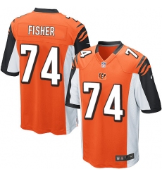 Youth Nike Cincinnati Bengals #74 Jake Fisher Game Orange Alternate NFL Jersey