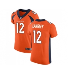 Men's Denver Broncos #12 Brendan Langley Orange Team Color Vapor Untouchable Elite Player Football Jersey