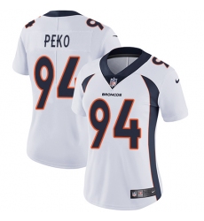 Women's Nike Denver Broncos #94 Domata Peko Elite White NFL Jersey