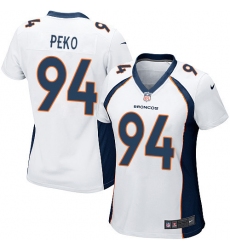 Women's Nike Denver Broncos #94 Domata Peko Game White NFL Jersey