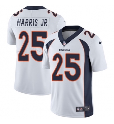 Men's Nike Denver Broncos #25 Chris Harris Jr White Vapor Untouchable Limited Player NFL Jersey
