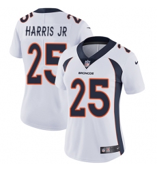 Women's Nike Denver Broncos #25 Chris Harris Jr Elite White NFL Jersey