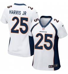 Women's Nike Denver Broncos #25 Chris Harris Jr Game White NFL Jersey