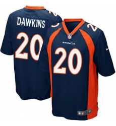 Men's Nike Denver Broncos #20 Brian Dawkins Game Navy Blue Alternate NFL Jersey