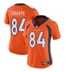 Women's Nike Denver Broncos #84 Shannon Sharpe Elite Orange Team Color NFL Jersey
