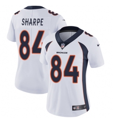 Women's Nike Denver Broncos #84 Shannon Sharpe Elite White NFL Jersey