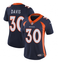 Women's Nike Denver Broncos #30 Terrell Davis Elite Navy Blue Alternate NFL Jersey