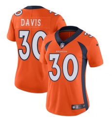 Women's Nike Denver Broncos #30 Terrell Davis Elite Orange Team Color NFL Jersey