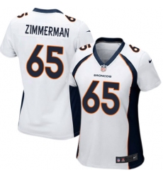 Women's Nike Denver Broncos #65 Gary Zimmerman Game White NFL Jersey